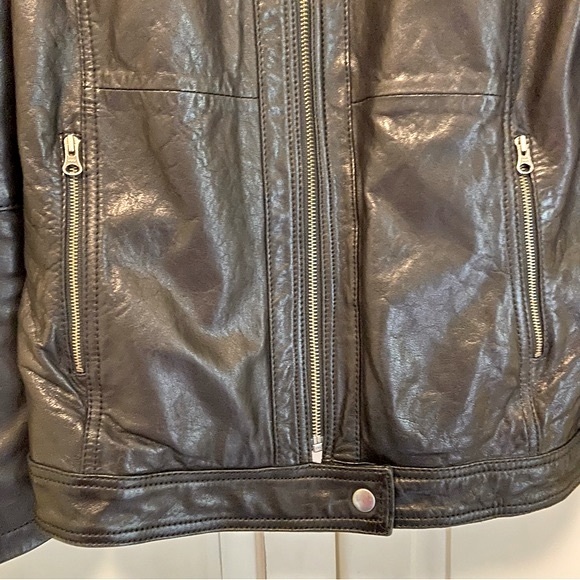 Danier Black Leather Jacket with Hood - Picture 4 of 10